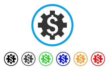 Dolar seçenekleri yuvarlak simgesi