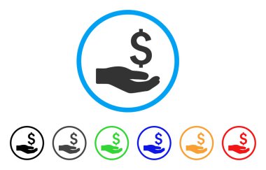 Mali bağış yuvarlak simge