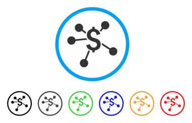 Finansal bağlantılar yuvarlak simge