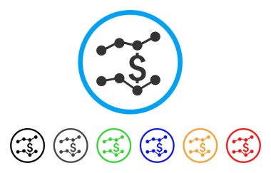 Finansal eğilimleri yuvarlak simge
