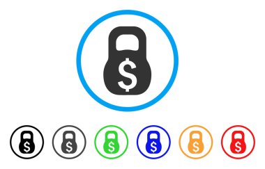 Finansal ağırlık yuvarlak simge