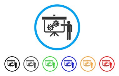 Uluslararası proje yuvarlak simge bankacılık