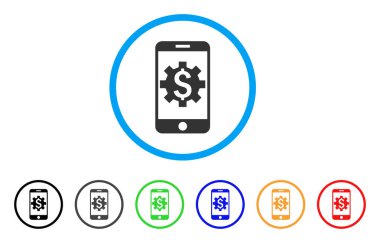 Mobil banka Kur yuvarlak simge