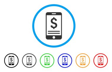 Mobil bankacılık yuvarlak simge