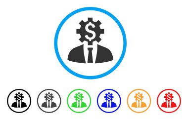 Ofis işçi yuvarlak simge