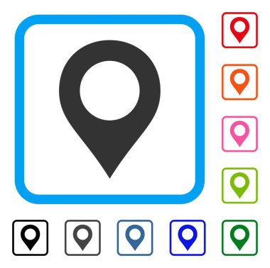 Harita işareti simgesi çerçeveli