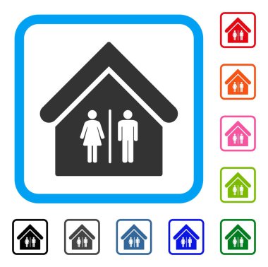 Tuvalet bina simgesini çerçeveli