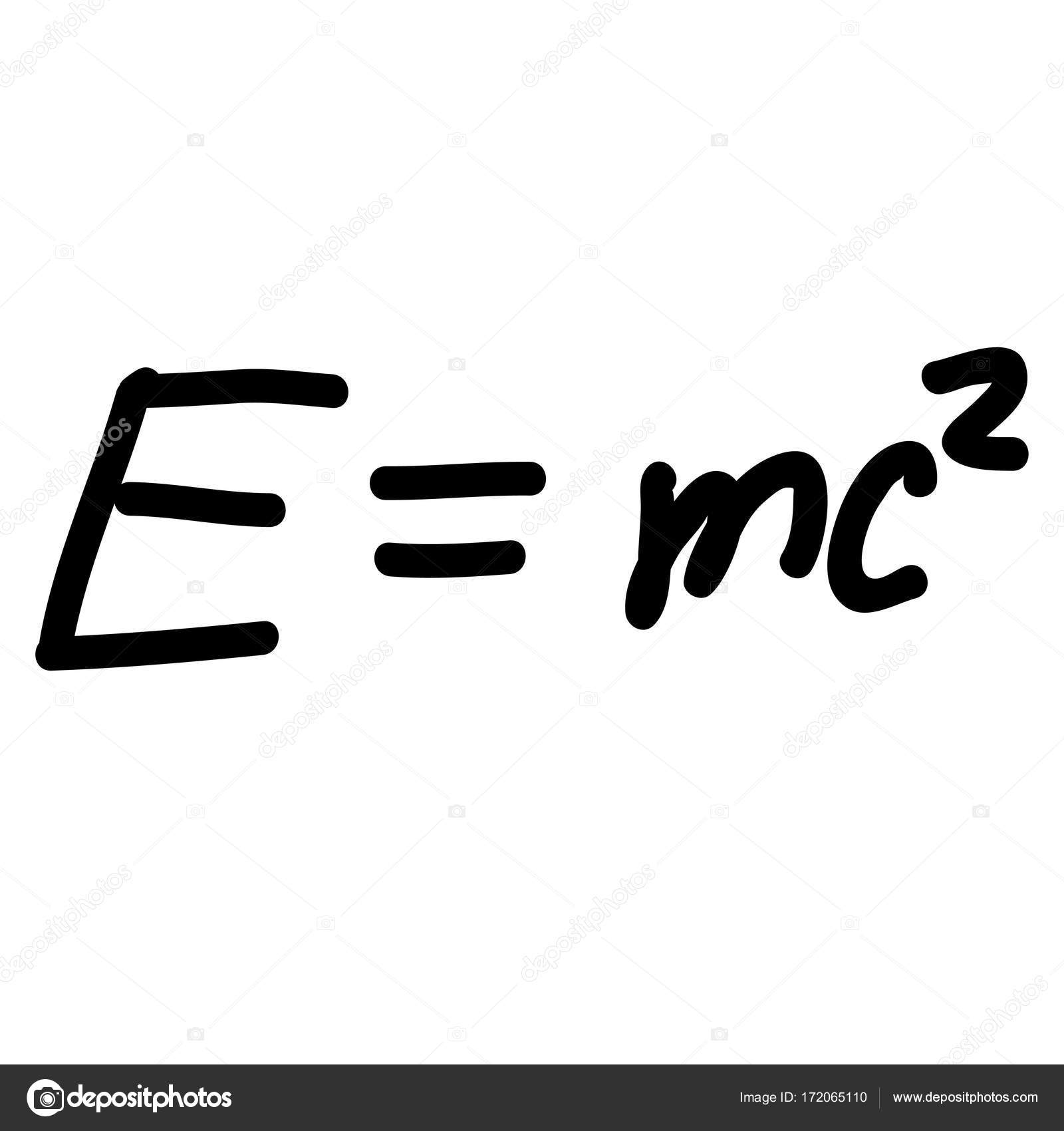 Einstein Energie Formule Scribble Schets Stockvector C Ahasoft 172065110