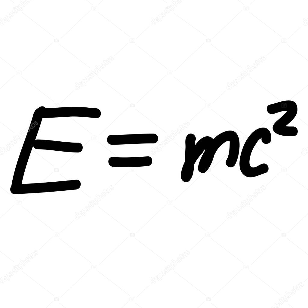 Einstein Energy Formula Scribble Sketch