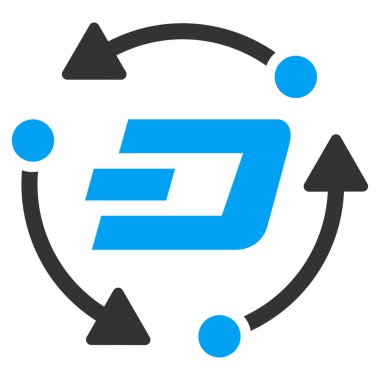 Dash ciro düz vektör simgesi