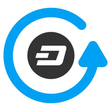 Dash Chargeback düz vektör simgesi