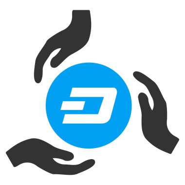 Dash sikke bakım el düz vektör simgesi