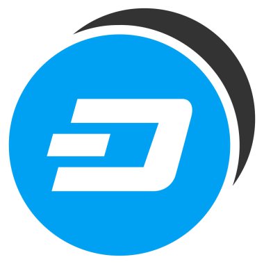 Dash paralar düz vektör simgesi