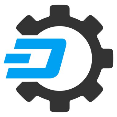 Dash işlem vites düz vektör simgesi