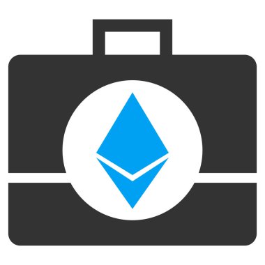 Ethereum Crystal durumda düz vektör simgesi