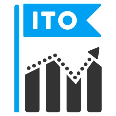 Ito grafik düz vektör simgesi