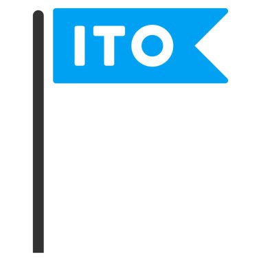 Ito bayrak düz vektör simgesi