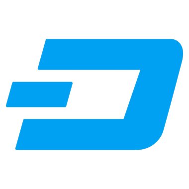Dashcoin düz vektör simgesi