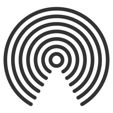 Atlayış düz vektör simgesi