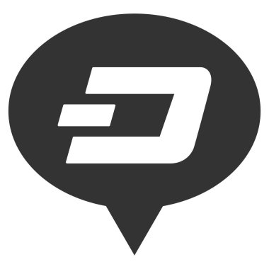 Dash ipucu balonu düz vektör simgesi