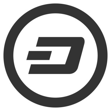 Dash yuvarlak düz vektör simgesi