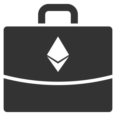 Ethereum muhasebe büyük düz vektör simgesi