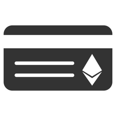 Kart düz vektör simge bankacılık Ethereum