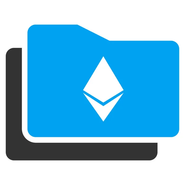 Ethereum Wallet Flat Vector Icon — Stock Vector