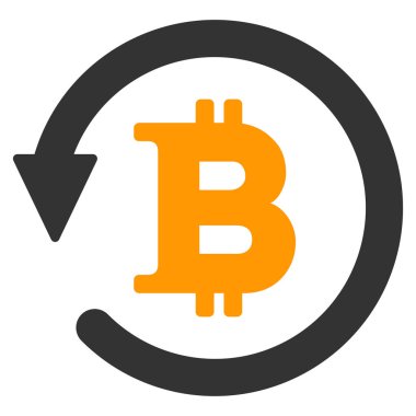 Bitcoin ters ibraz düz simgesi