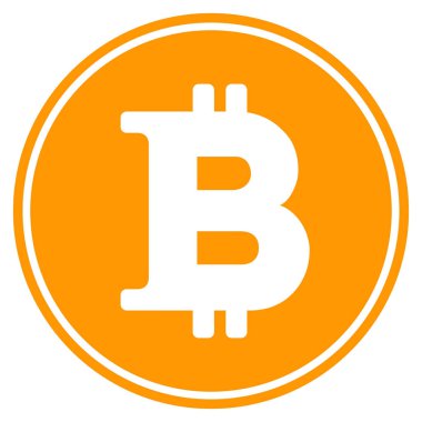 Bitcoin para düz simgesi