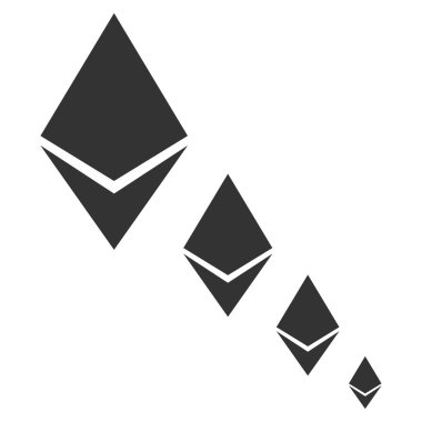 Ethereum Crystal Defaltion düz simgesi