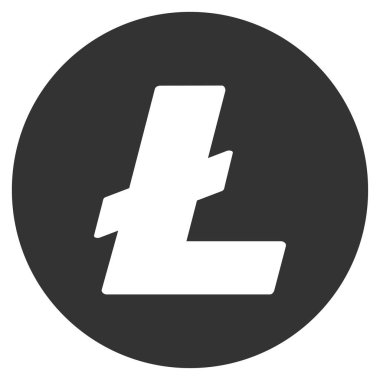 Litecoin para düz simgesi
