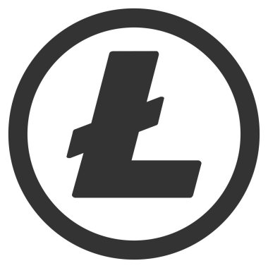 Litecoin para düz simgesi