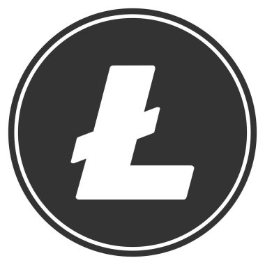 Litecoin para düz simgesi