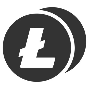 Litecoins düz simgesi