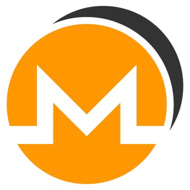 Monero paralar düz simgesi