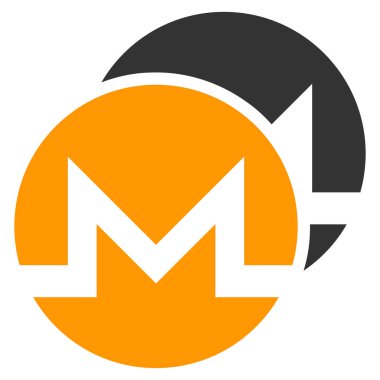 Monero paralar düz simgesi