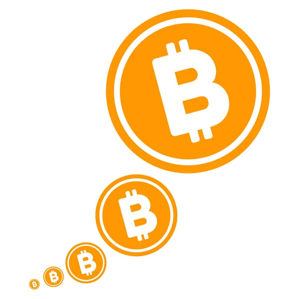 Bitcoin Inflación Icono plano — Vector de stock