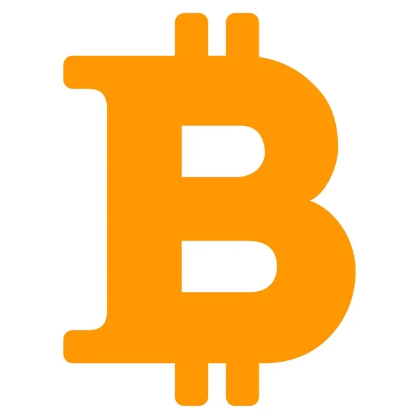 Bitcoin-Symbol flaches Symbol — Stockvektor