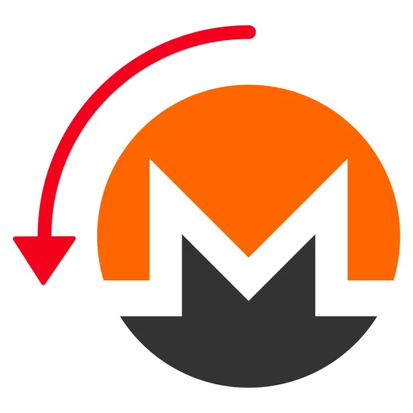 Visszatérítési Monero lapos ikon — Stock Vector