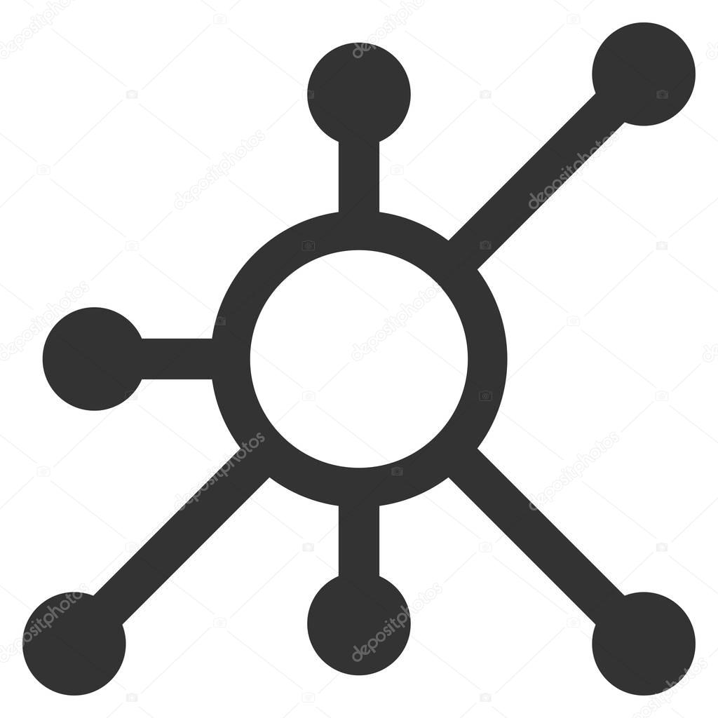 Network Node Flat Icon