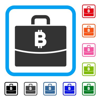 Bitcoin muhasebe durum simgesi çerçeveli