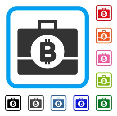 Bitcoin iş durum simgesi çerçeveli