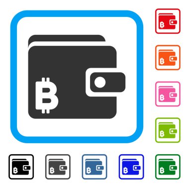 Bitcoin cüzdan simgesi çerçeveli