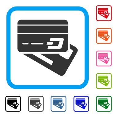 Simge kartları bankacılık çizgi çerçeveli