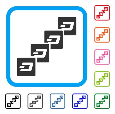Dash bloğu zinciri simgesi çerçeveli