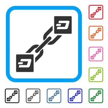 Dash Blockchain simgesi çerçeveli