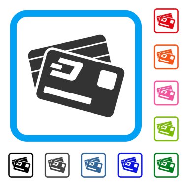 Dash kredi kartları simgesi çerçeveli