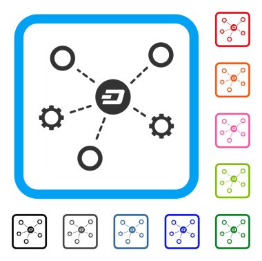 Dash ağ yapısı simgesi çerçeveli