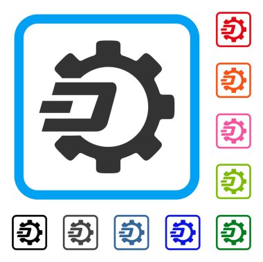 Dash işlem dişli simgesini çerçeveli